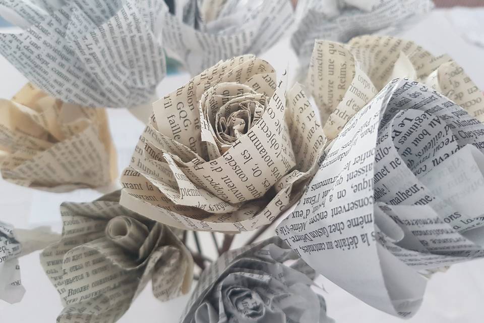 FLEURS PAPIER THEME IMPRIMERIE
