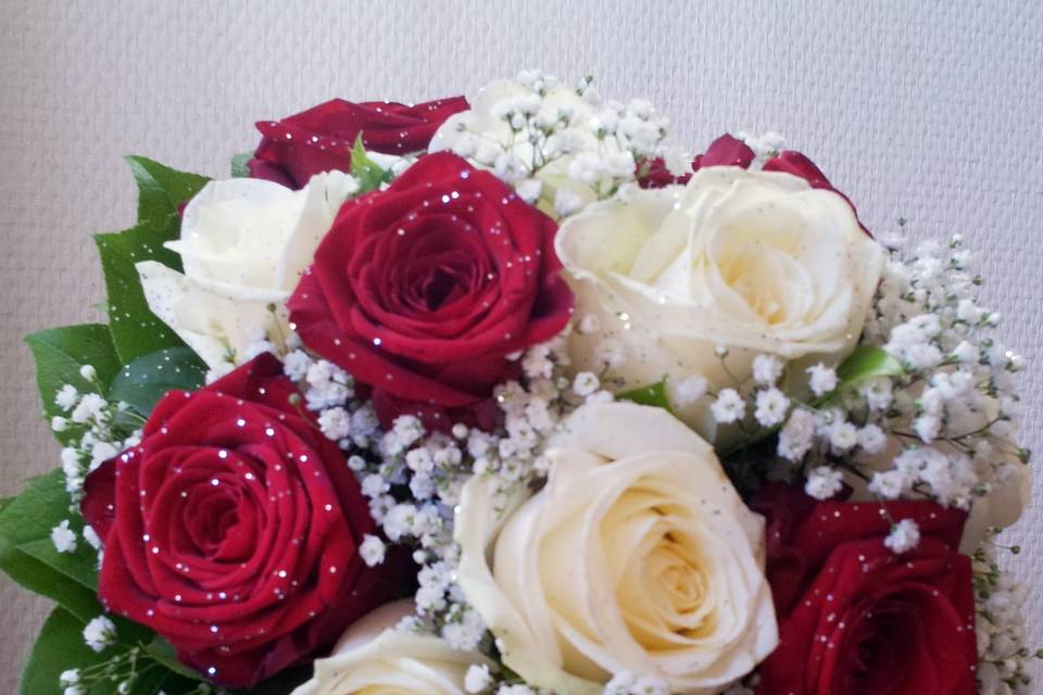 Bouquet rouge et blanc