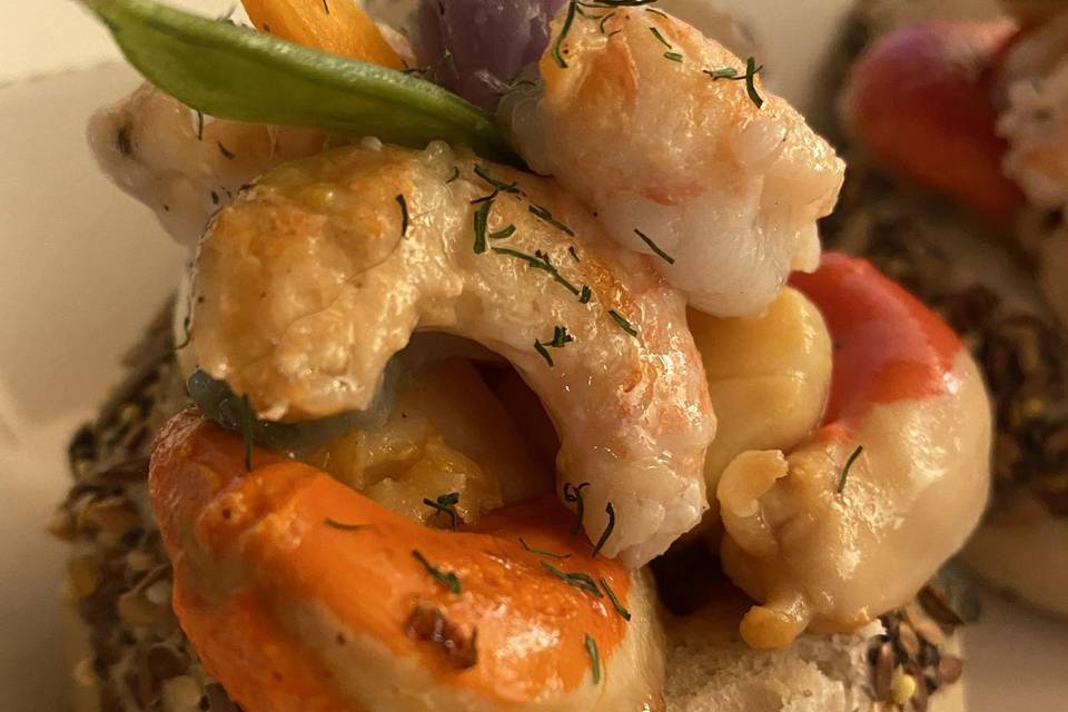 Filet de veau à la langoustine