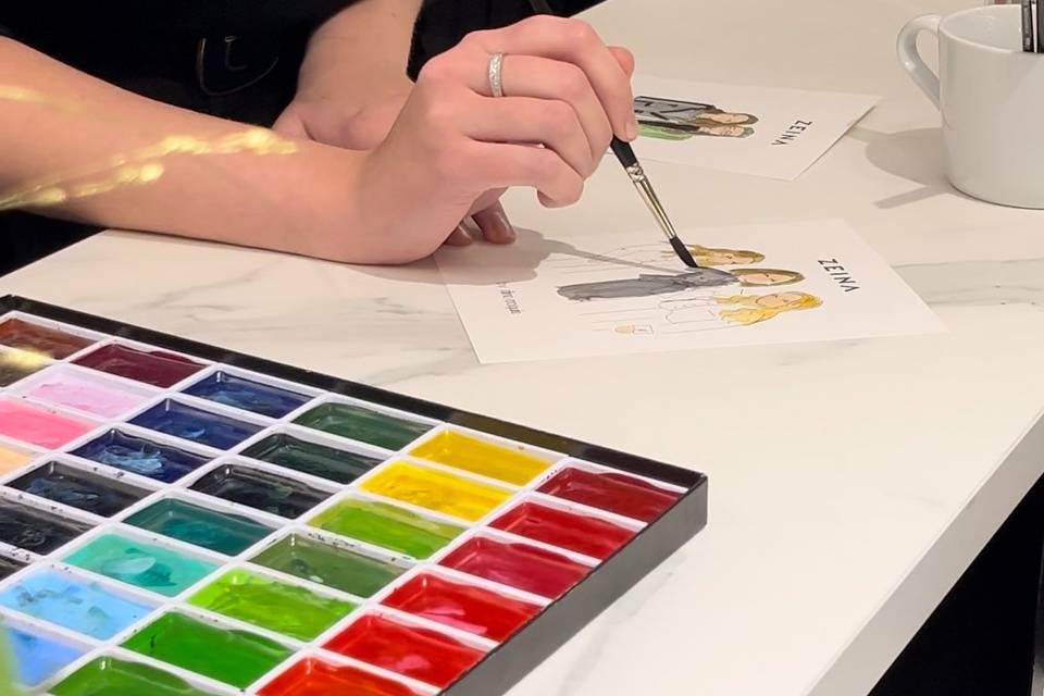 Illustratrice live sketching