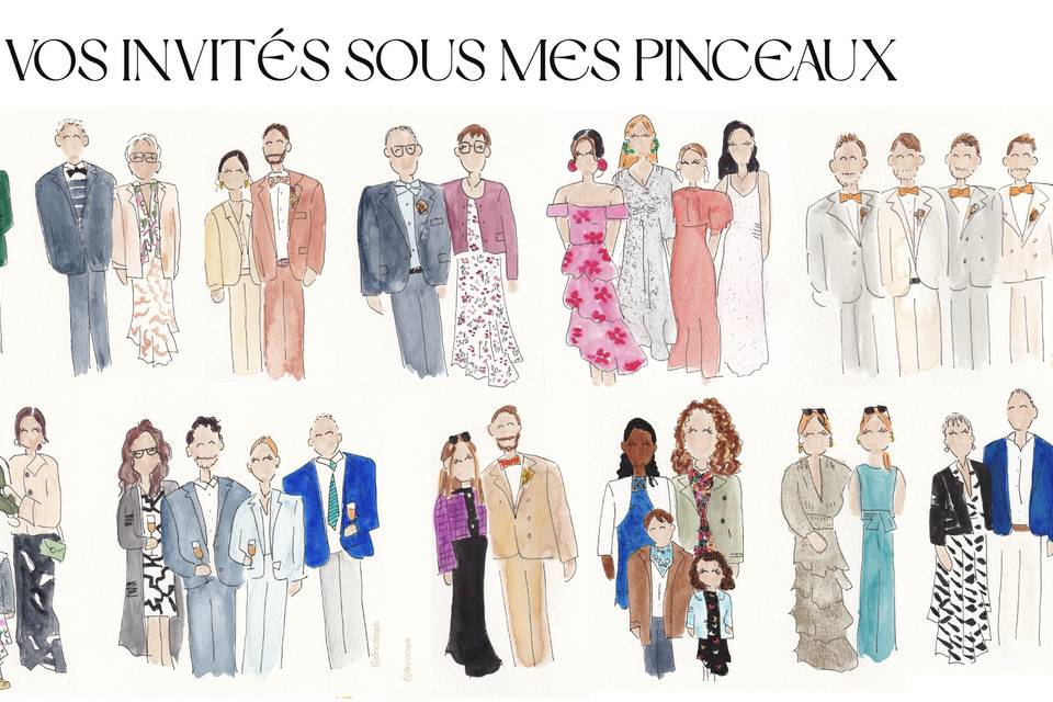 Vos invités à l'aquarelle