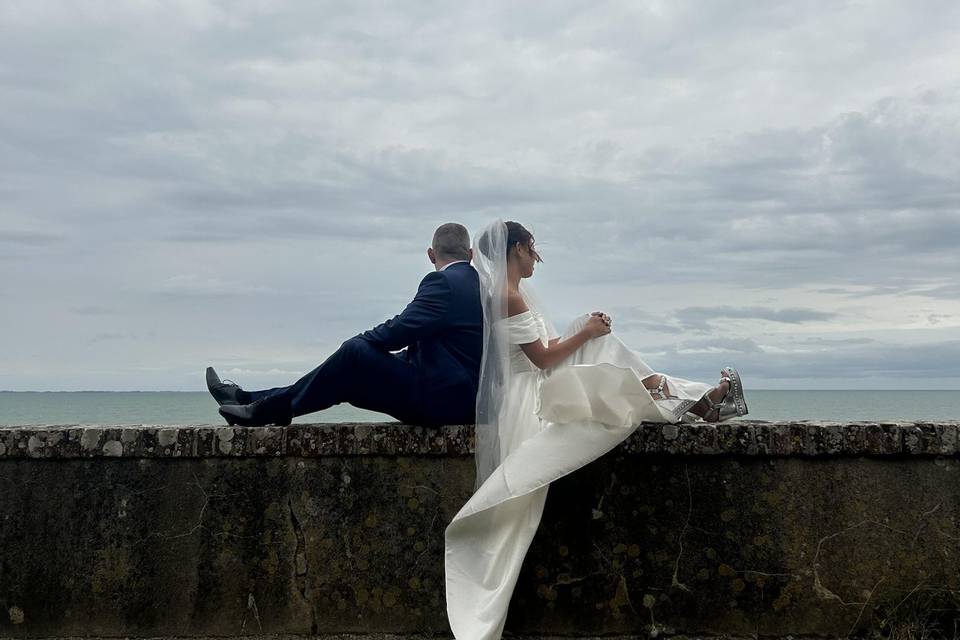 Mariage en bord de mer,