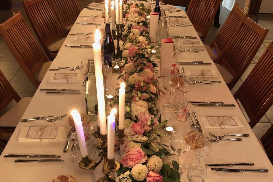 Décoration table d'honneur