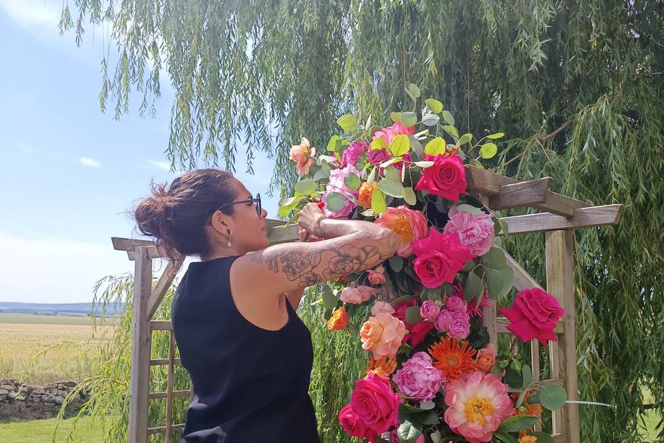 Arche de cérémonie fleuri