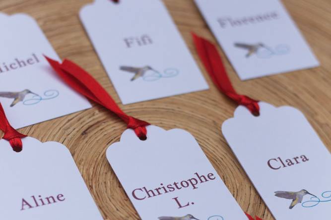Marque-tables Iles colibri