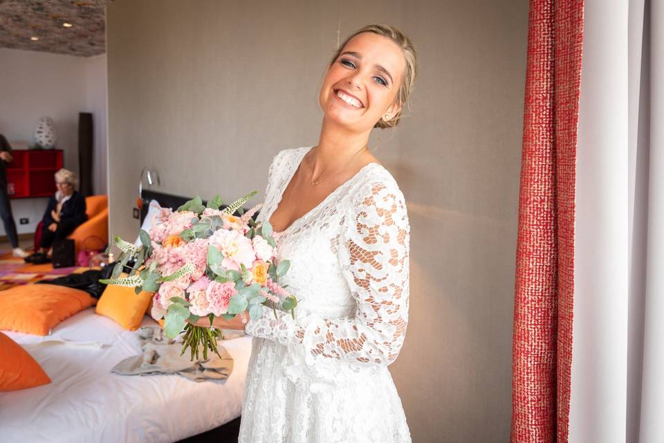 Sourire de la mariée