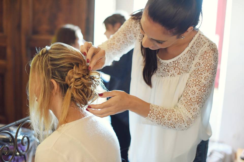 Chignon tresse mariée