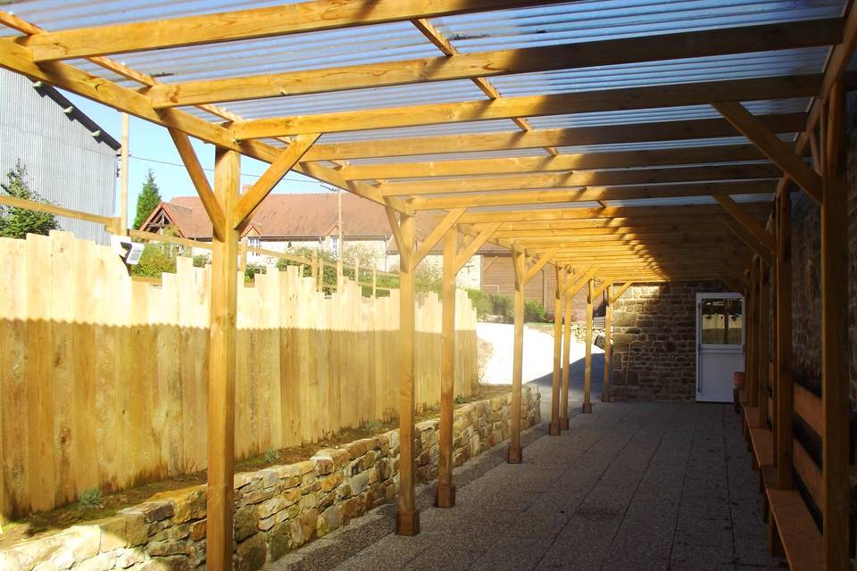 Terrasse  avec vue sur le gite