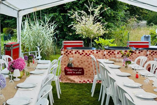 Prestation dans un jardin