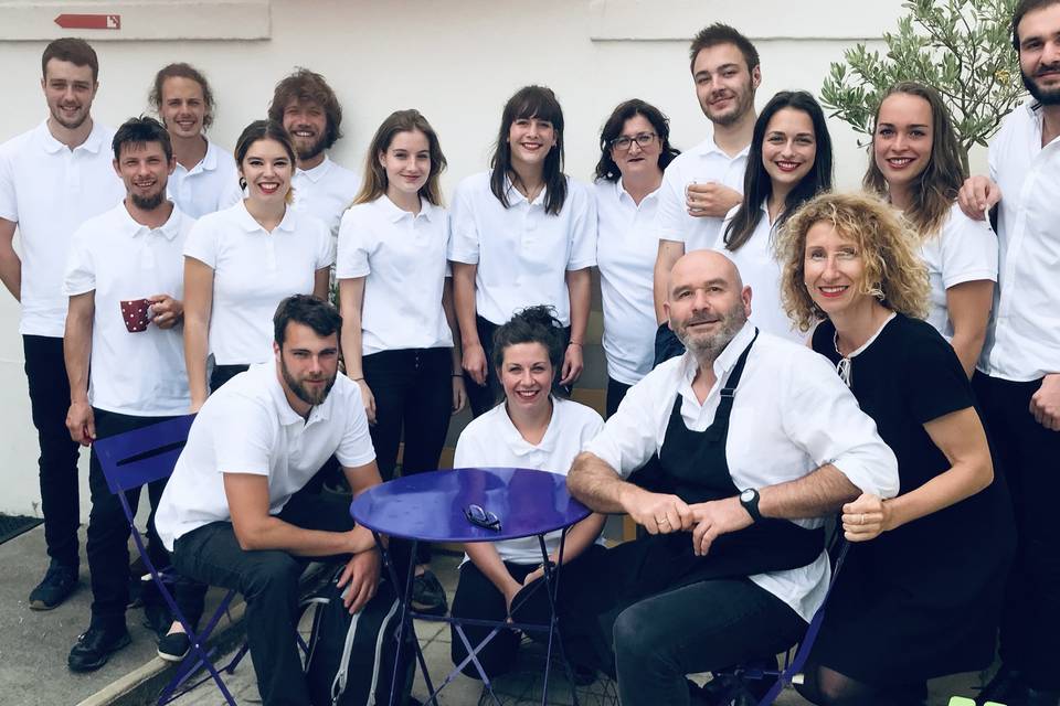 Equipe sur le départ