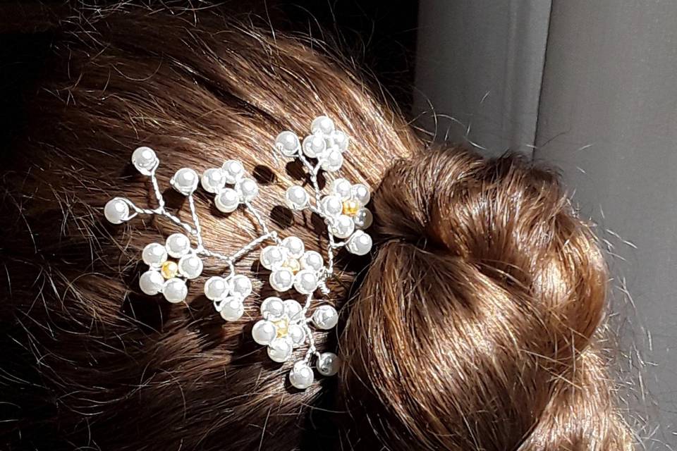 Bijou de tête multi fleurs