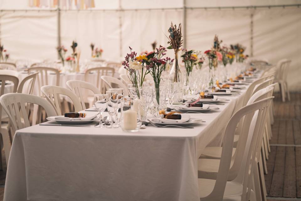 Les tables décorées