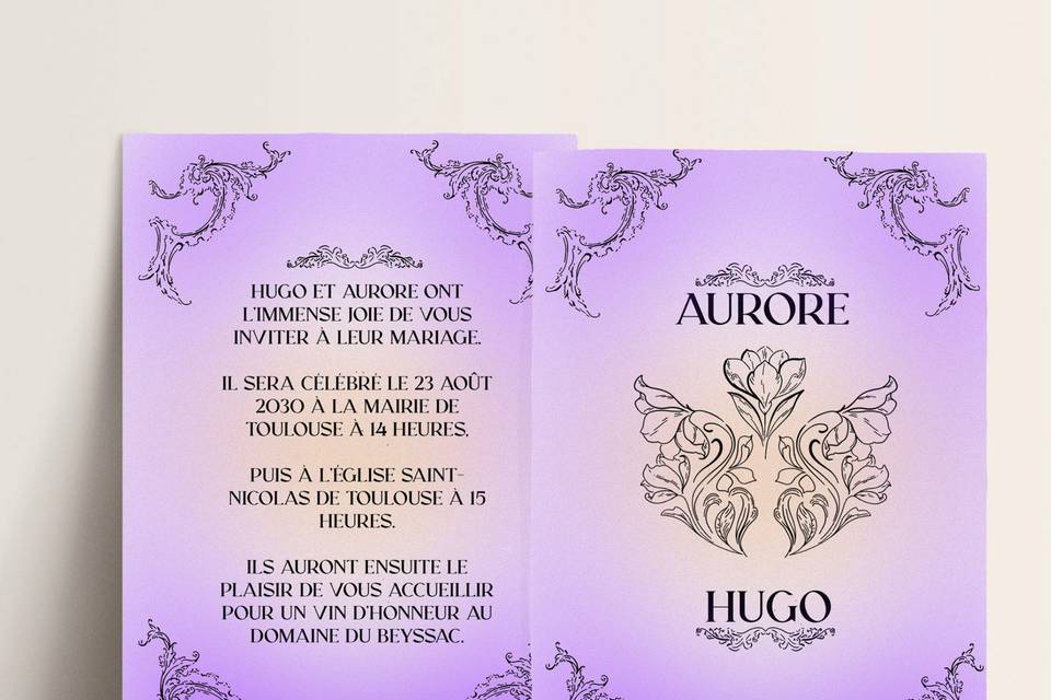 Faire part style gothique