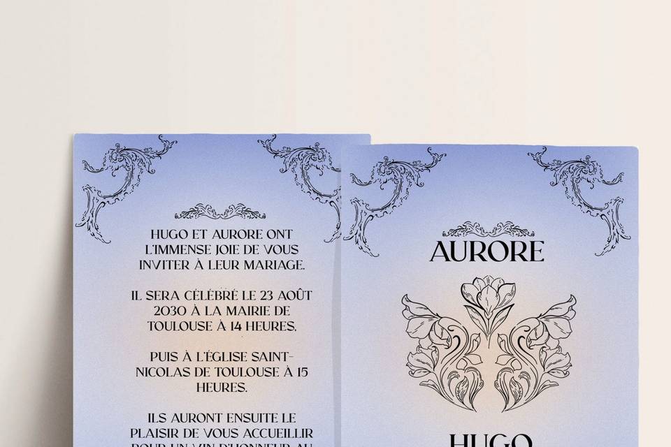 Faire part style gothique