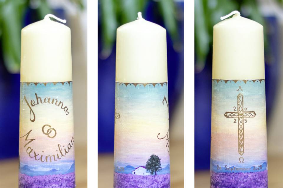Cierge de mariage Provence
