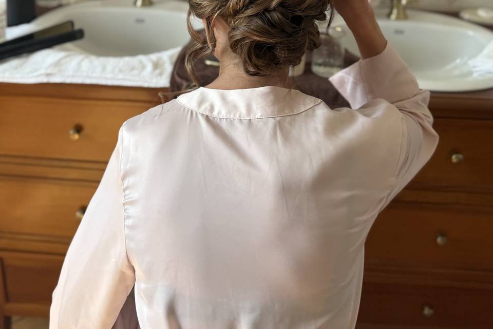 Mariée chignon déplacement Cha
