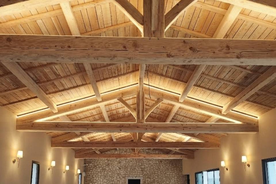 Salle de réception éclairée
