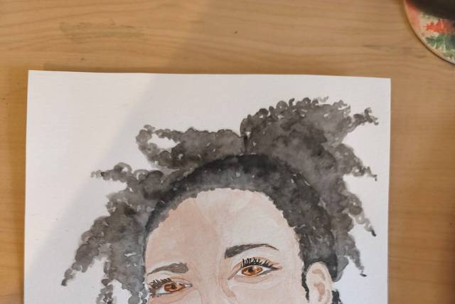 Portrait en aquarelle