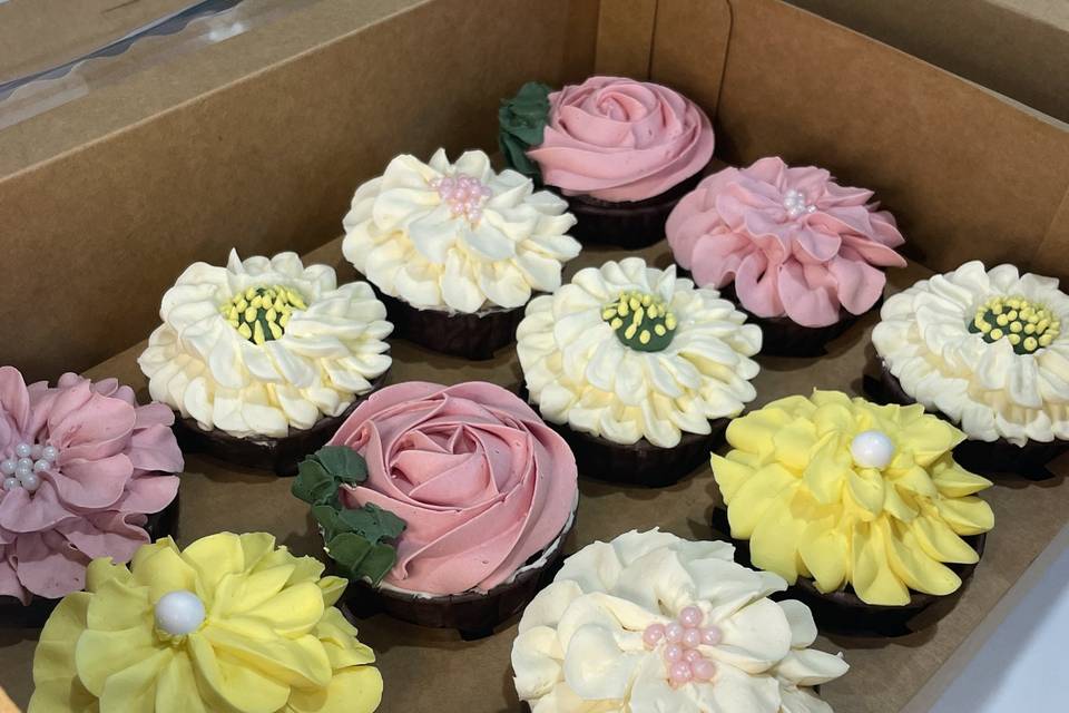 Cupcake fleurs