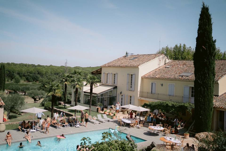 Evenement mariage piscine