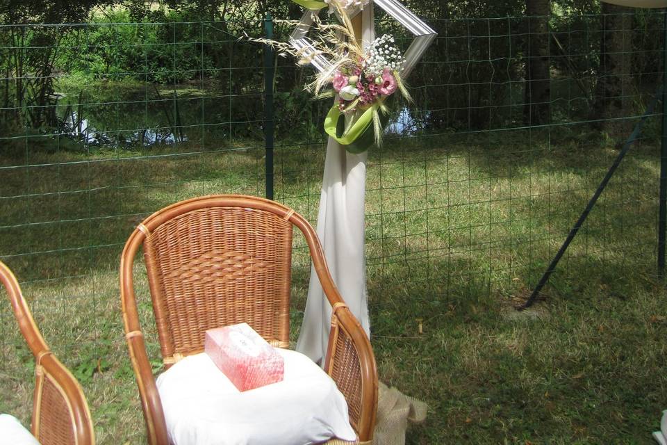 Décor cadre fleuri