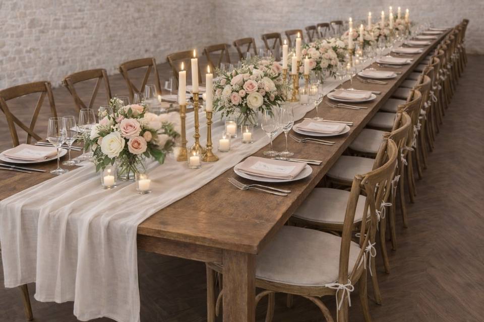 Loc tables et chaises bois
