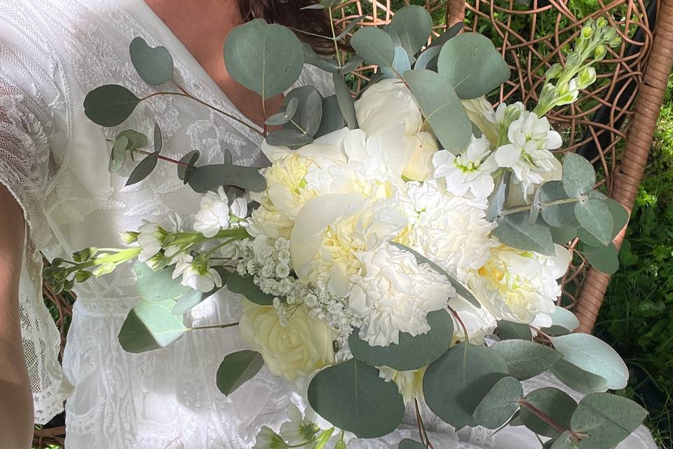 Bouquet de mariée végétal