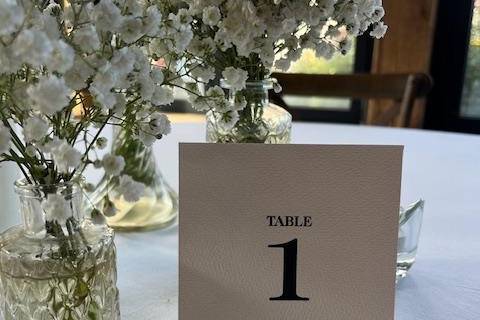 Nom de table minimaliste