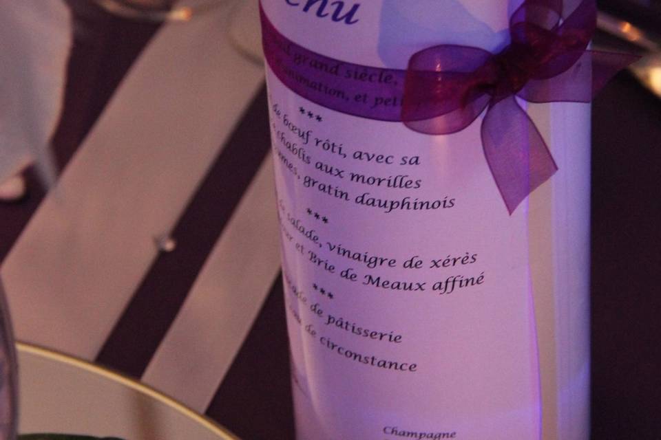 Mariage Violet/Blanc