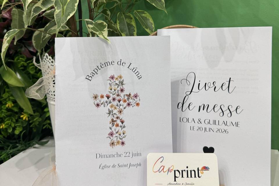 Livrets de cérémonie