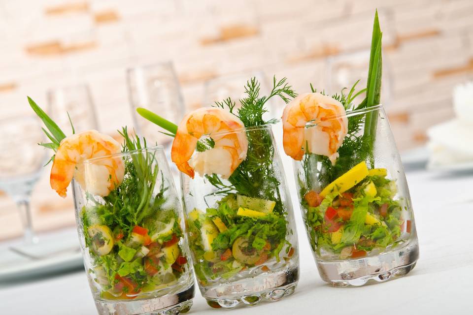 Verrines cocktail de gambas