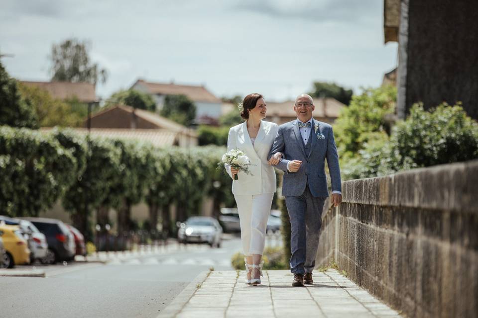 Mariée et son père