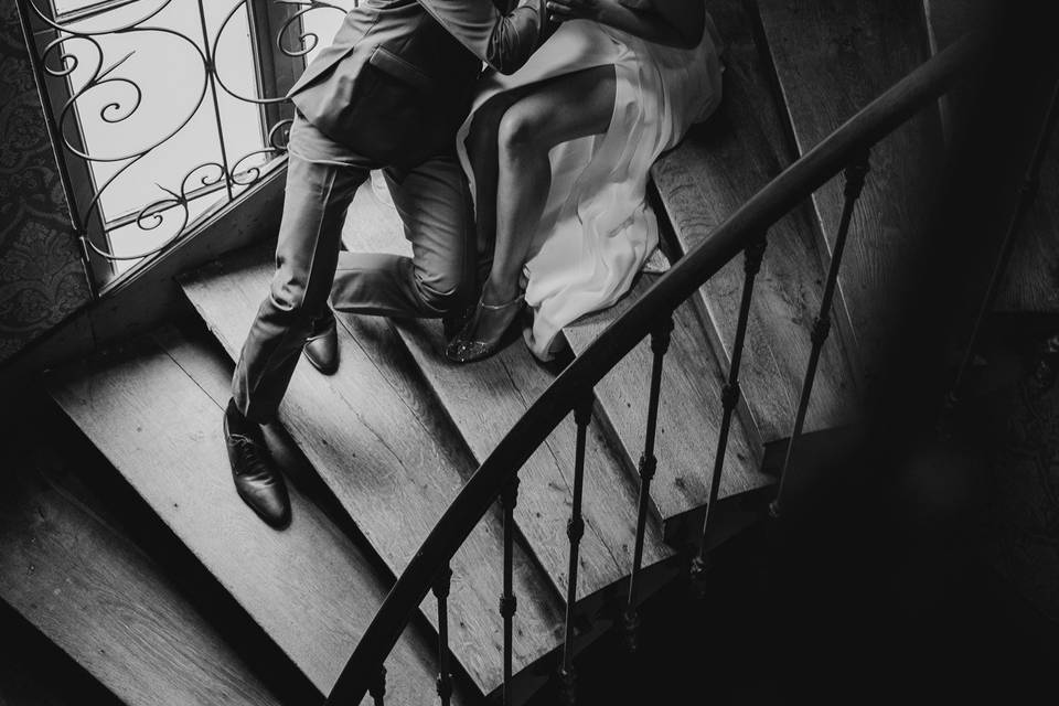 Mariés escalier
