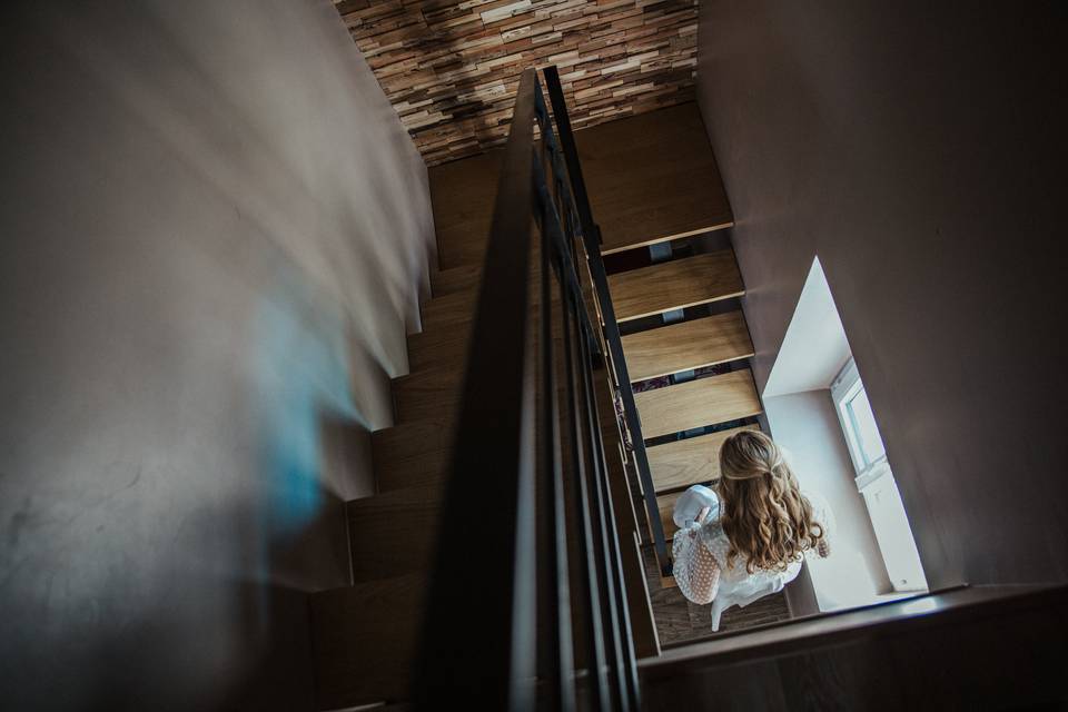 Mariée escalier