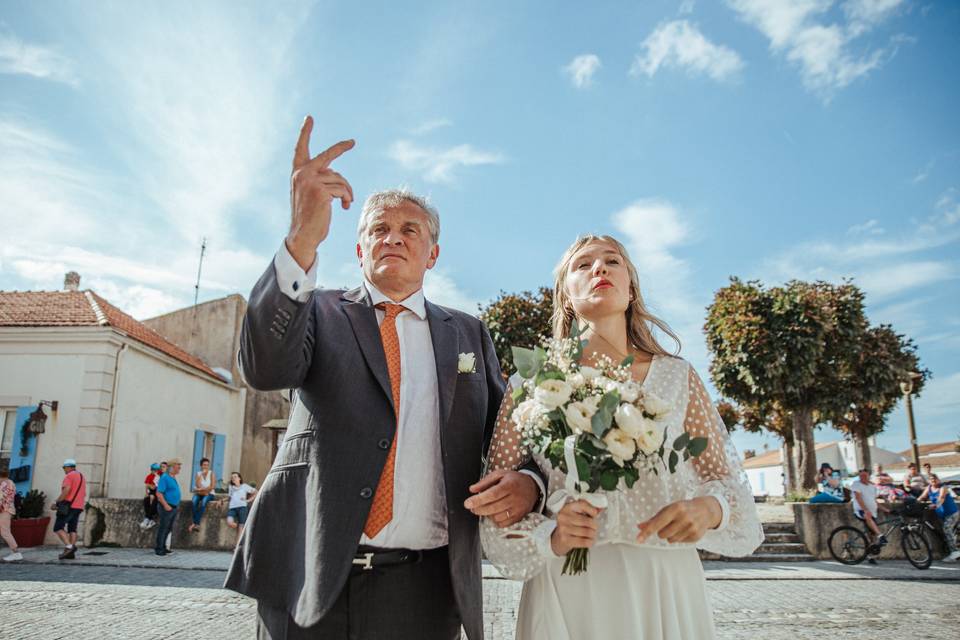 Mariée et son père