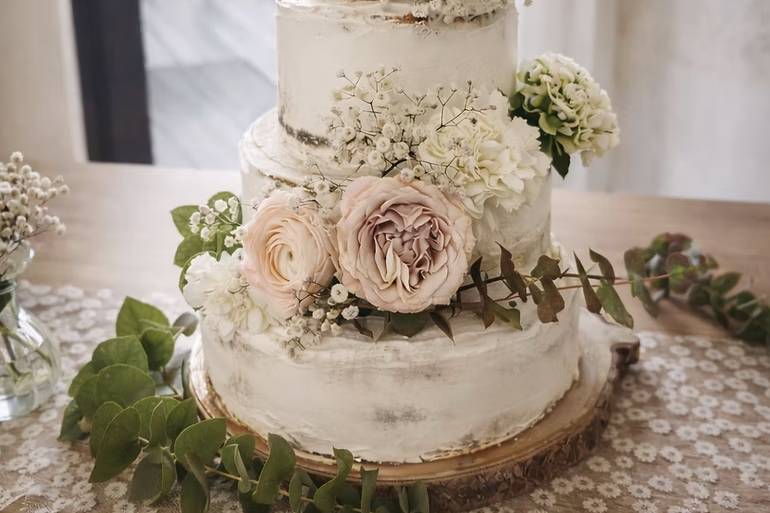 Naked Cake fleuri