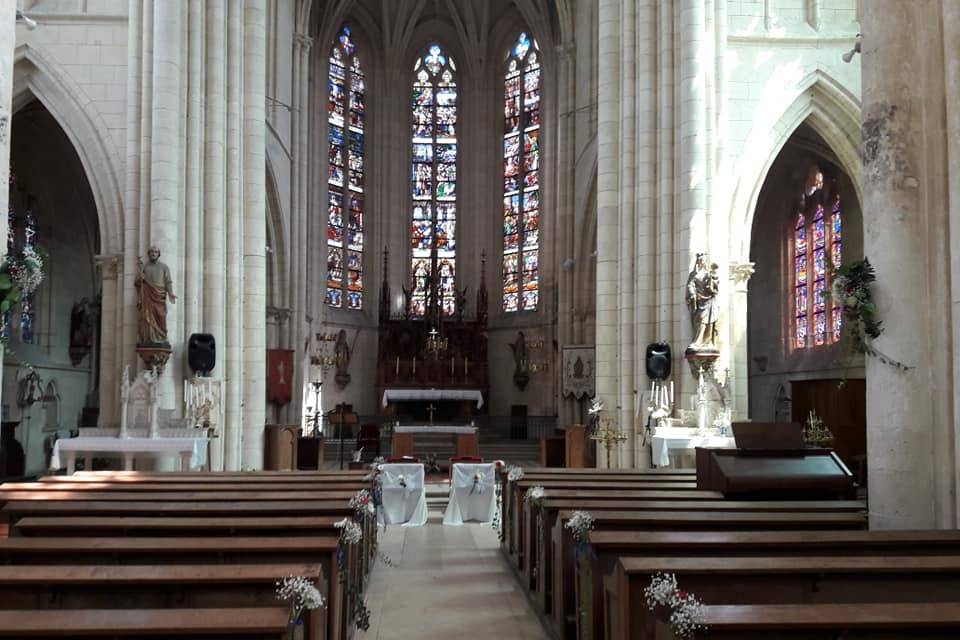 Décoration bancs d'église