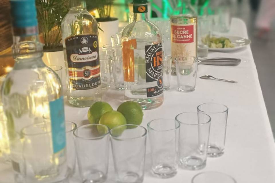 Un mariage avec un bar à Rhum