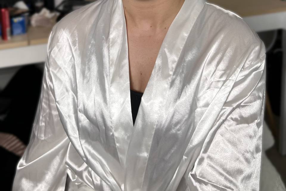 Maquillage mariée violet/prune