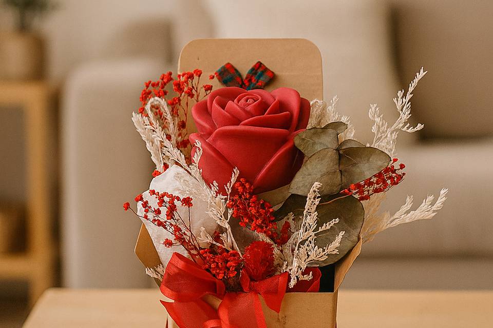 Composition fleurs en cire