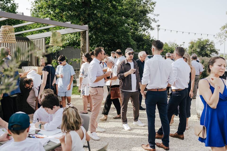 Jardin et partage du cocktail