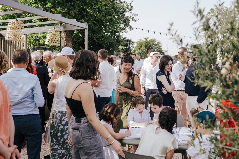 Jardin et partage du cocktail