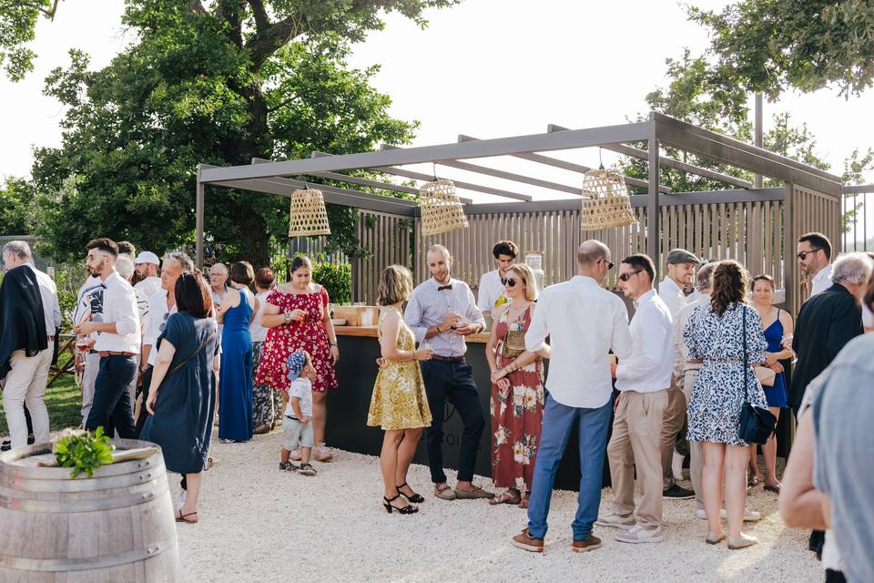 Jardin et partage du cocktail