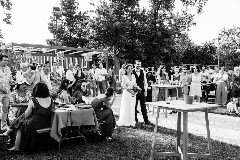 Jardin et partage du cocktail