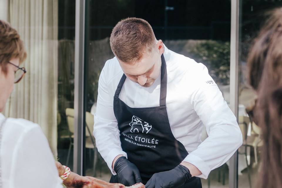 Découpe de jambon cru