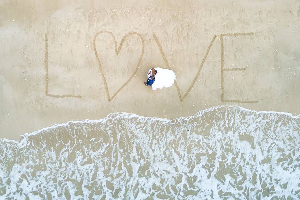 Amour sur plage