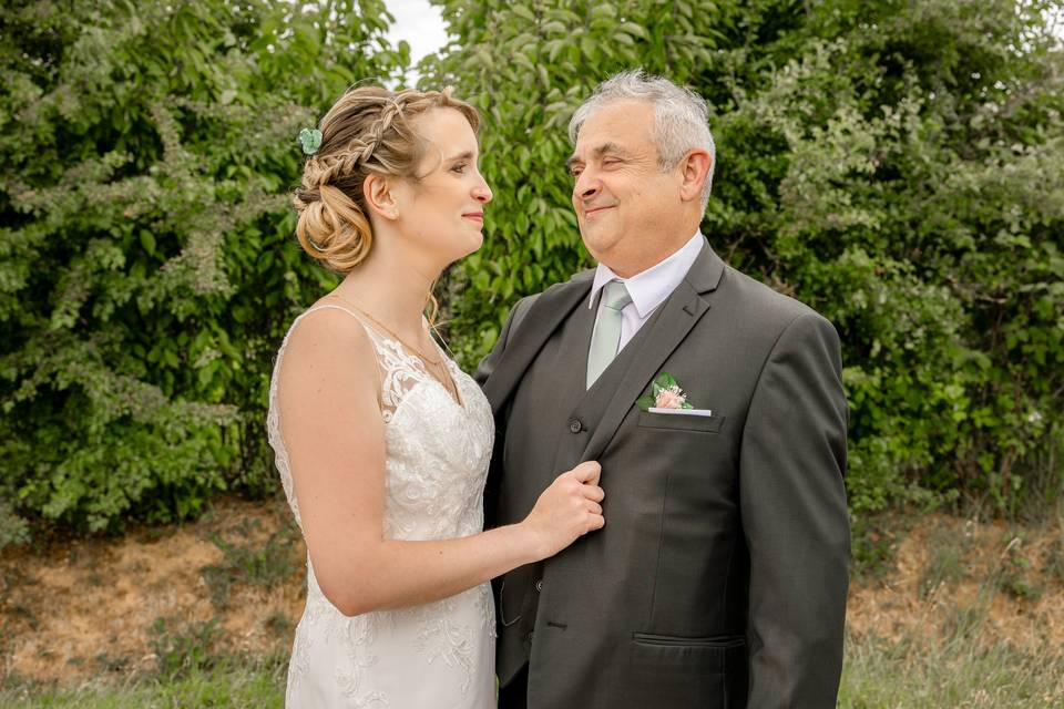 La mariée et son papa