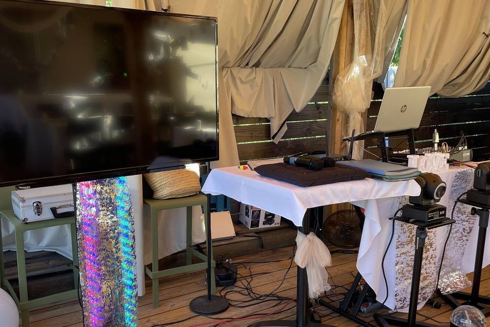 Mariage avec rétroprojecteur