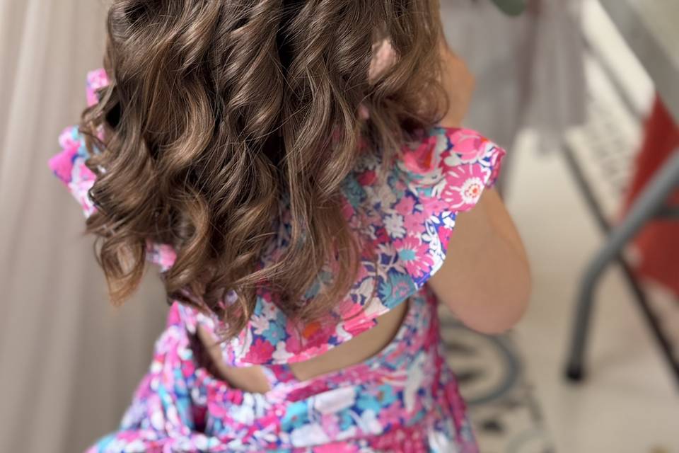 Demi-attache tressée & boucles