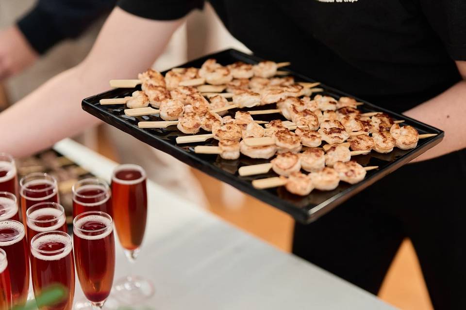 Brochettes et kirs